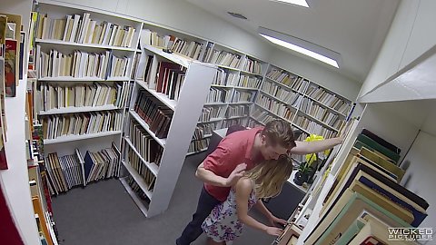 Hidden camera voyeur library nerd couple acting dirty Aubrey Sinclair