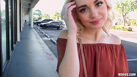 Great braces wearing girl Anastasia Knight picked up in public and sucking