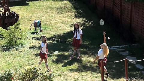 Outdoor school girls acting all adorable and stuff Gina Gerson