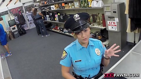 Horny blonde ms police officer is here looking for 500 bucks she quickly needs and is willing to put out