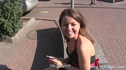 Rita Jalace is on the street enjoying the sun we offer her to get nude and be famous