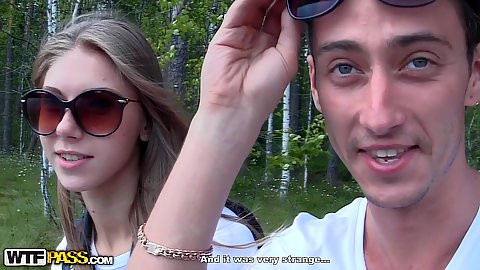 Great nature walk with 18 year old young amateur girlfriend Krystal Boyd with her boyfriend feeling the fresh air
