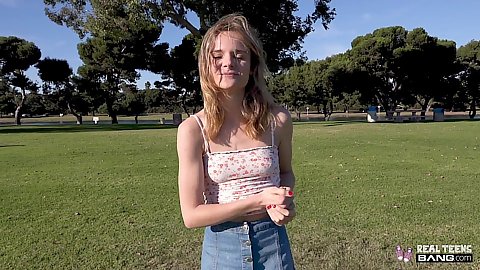 No bra wearing little miniskirt 18 year old teen Addee Kate flashing ehr pussy in public while we are chilling