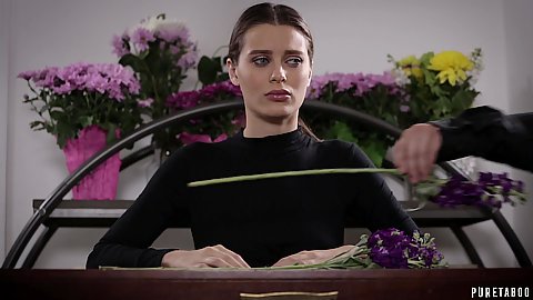 Stepsister teen at the funeral Lana Rhoades now the head of a powerful family she has a meeting