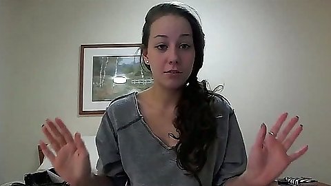 Teen gf talking on her own webcam alone