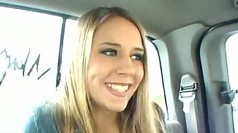 Backseat with girl looking for massive black dick