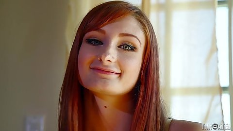 Nice looking redhead Violet Monroe gets naked for us