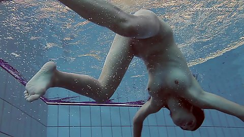 Nude swim with nubile solo teenie Sima Lastova relaxing on a hot day