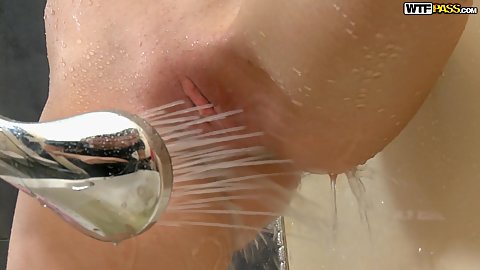 Naked shower head masturbation with small perfect body and tits teen Lotus