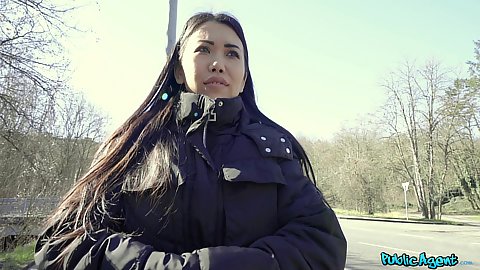 Tourist public street sex for cash with asian Alina Crystall medium boobs splendorous beauty